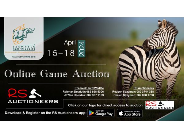 Ezemvelo Online Game Auction 2 - 18 April 2024